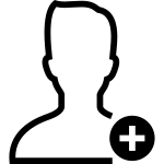 Person Line Drawing Plus SVG Icon